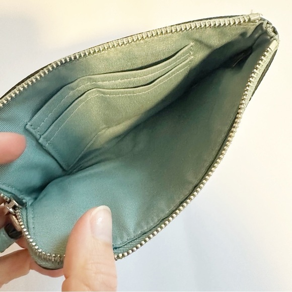 Coach corner zip baby blue wallet wristlet. - Picture 3 of 4